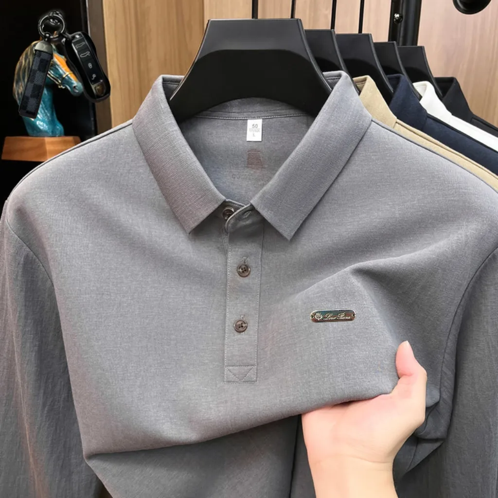 [LP] Long sleeves🎁Free BMW keychain🔑26 Autumn and Winter New Arrival high quality men's lapel POLO long sleeves, made of high quality mercerized cotton fabric, fashionable and elegant, warm and comfortable, delicate and textured to the touch, all details are made with advanced hardware craftsmanship LOGO on the chest, excellent reflection of three-dimensionality, in line with the brand's consistent design style ️Fashionable taste T-shirt with excellent upper body effect ️It can be worn casually or for business, and it can be worn alone without any problem! Sizes: M-4XL (maximum weight can be worn), please state your height and weight when placing an order.